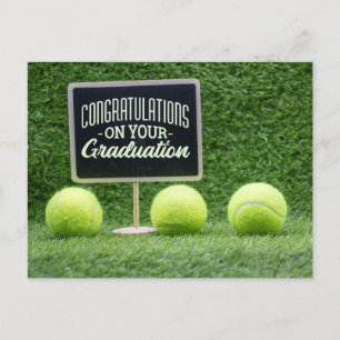 Carte Postale Félicitations au tennis pour la graduation du joue