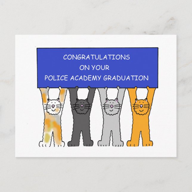 Carte Postale Félicitations aux diplômés de l'Académie de police (Devant)