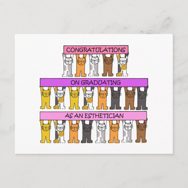 Carte Postale Félicitations aux diplômés d'Esthétique (Devant)