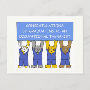 Carte Postale Félicitations aux diplômés en ergothérapie