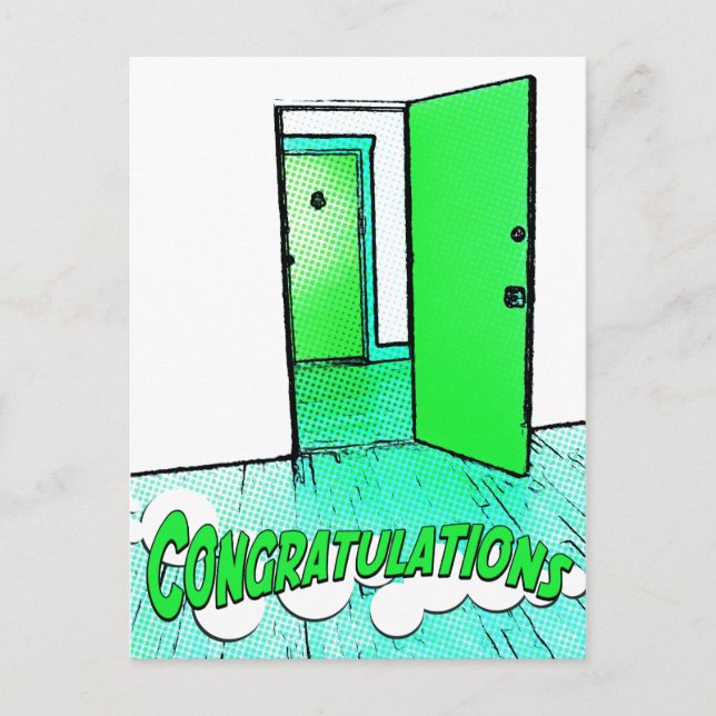 Carte Postale félicitations comic condo (Devant)