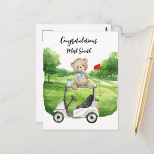 Carte Postale Félicitations de golf pour bébé golfeur C'est une 