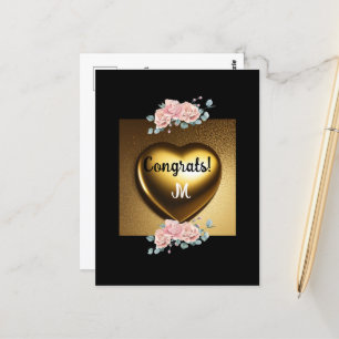 Carte Postale félicitations doux message de graduation