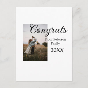 Carte Postale Félicitations félicitations ajoutez nom de famille