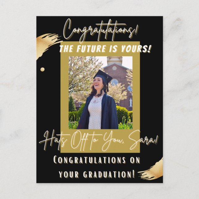 Carte Postale Félicitations ! Le futur est à vous ! Diplômé(e)  (Devant)