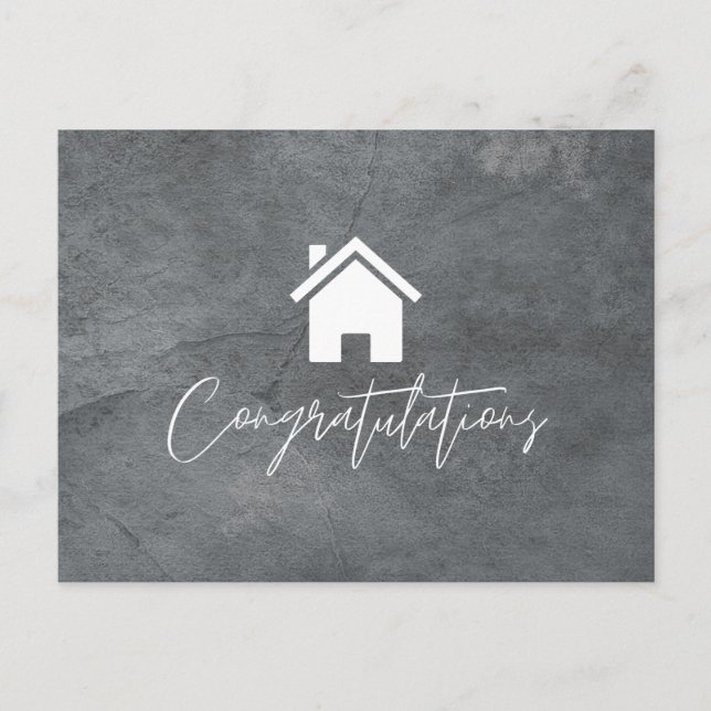 Carte Postale Félicitations Maison Immobilier (Devant)