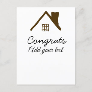 Carte Postale Félicitations nouveau propriétaire immobilier inau