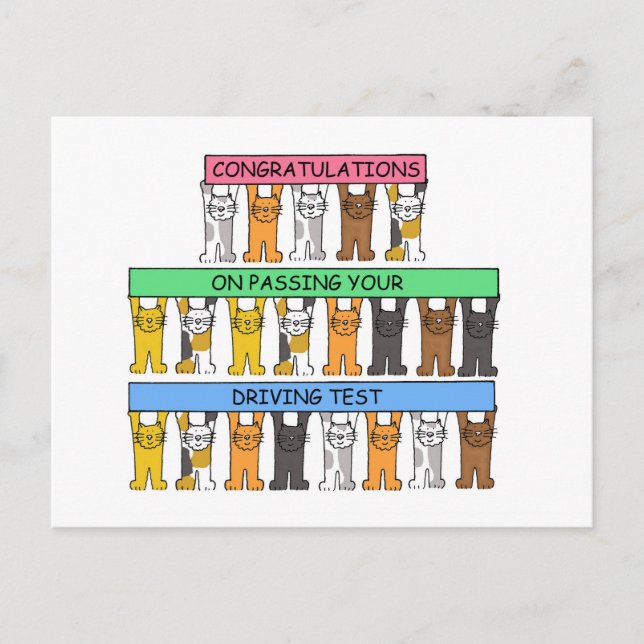 Carte Postale Félicitations pour avoir réussi votre test de cond (Devant)