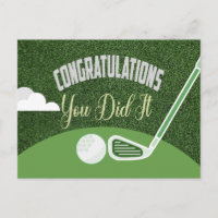 Félicitations pour golfeur vous avez réussi pour g