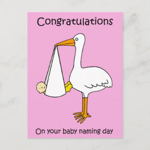 Carte Postale Félicitations pour la Journée de Noms de Bébés Fém