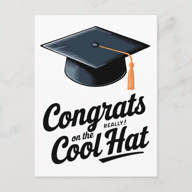 Carte Postale Félicitations pour le chapeau vraiment cool Drôle  (Devant)