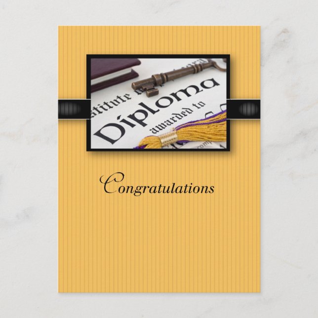 Carte Postale Félicitations pour le diplôme de fin d'études (Devant)