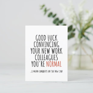 Carte Postale félicitations pour le nouveau travail