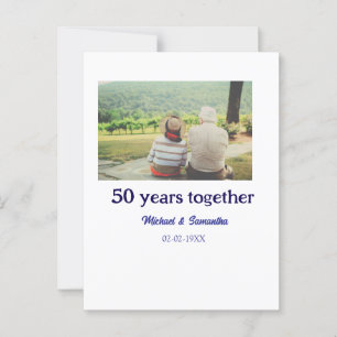 Carte Postale félicitations pour les 50 ans d'anniversaire nom p
