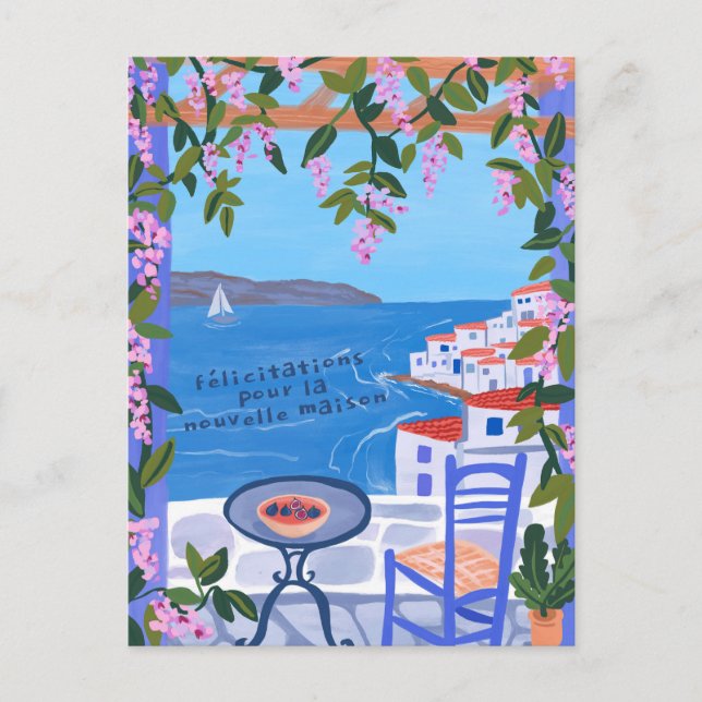 Carte Postale Felicitations pour Nouvelle Maison Sea Views Art (Devant)