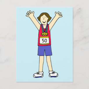 Carte Postale Félicitations pour son 50e marathon