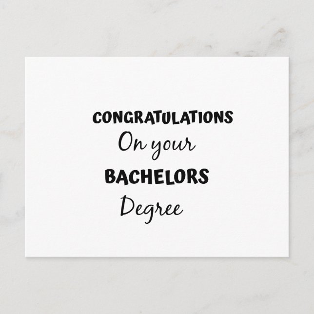 Carte Postale félicitations pour votre diplôme de licence (Devant)