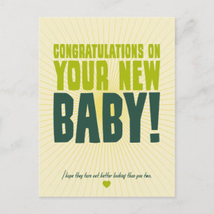 Carte Postale Félicitations pour votre nouveau bébé