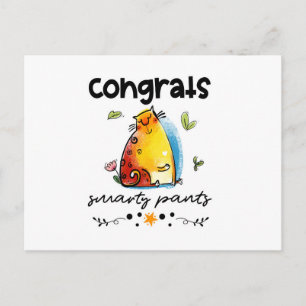 Carte Postale Félicitations Smarty Pants Cartographie Chat