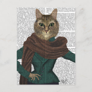 Carte Postale Feline Fashionista