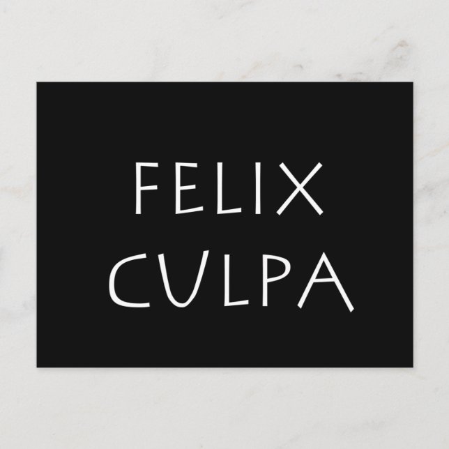 Carte Postale Félix culpa (Devant)