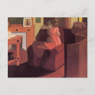 Carte Postale Felix Vallotton - Couple d'Intimité dans l'Intérie