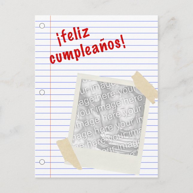 Carte Postale feliz cumpleanos (Devant)