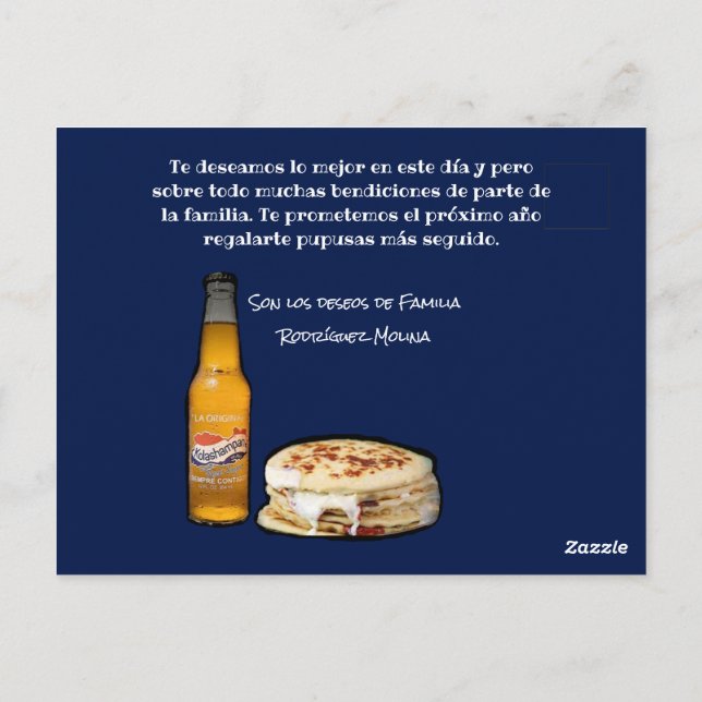 Carte Postale Feliz Cumpleaños à el Comelón de Pupusas (Dos)