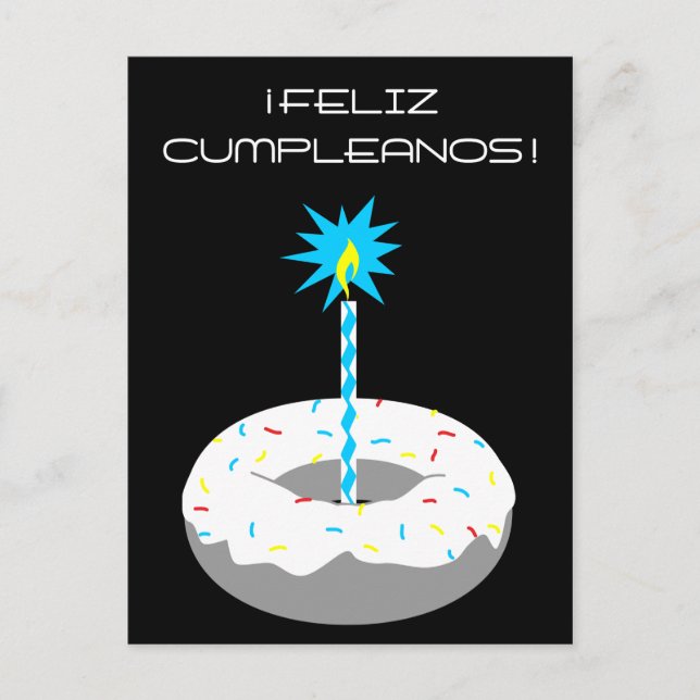 Carte Postale feliz cumpleanos rosquilla (Devant)