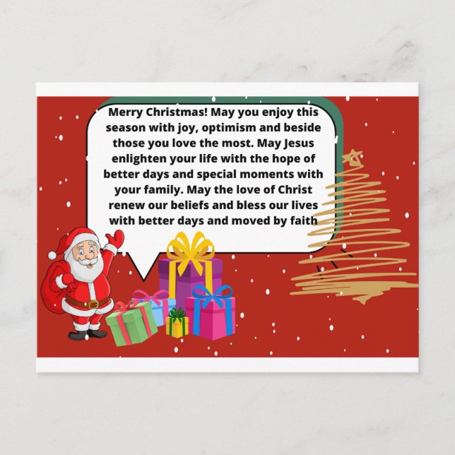 Carte Postale Feliz Natal  (Devant)