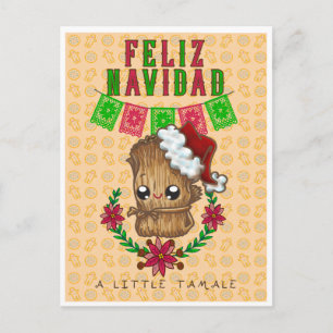 Carte Postale Feliz Navidad - Little Tamale (jaune)