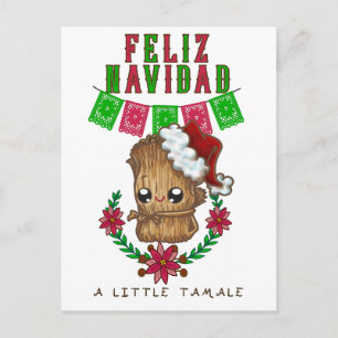 Carte Postale Feliz Navidad - Little Tamale Texte espagnol/angla