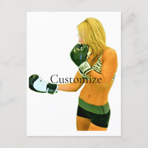 Carte Postale Female Fitness Model boxing Thunder_Cove