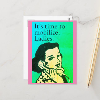 Carte postale féminine de style vintage