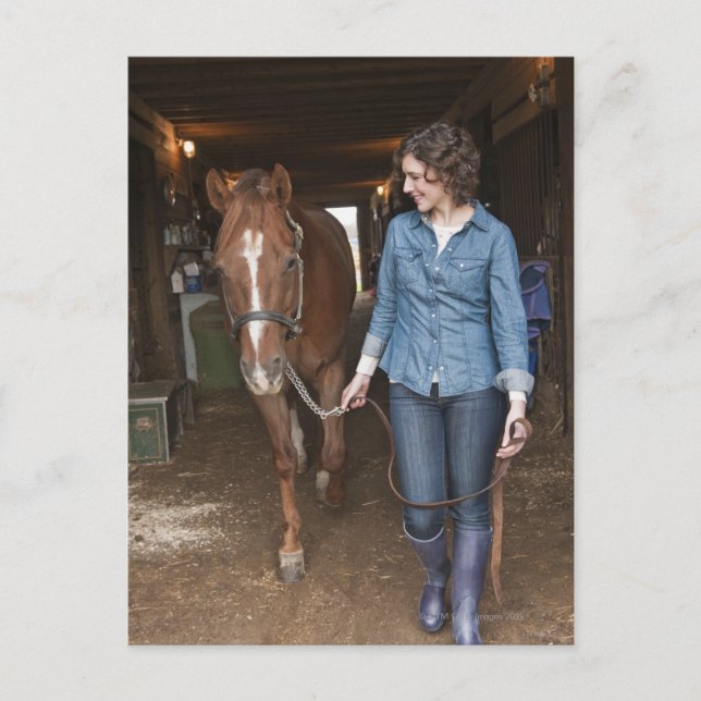 Carte Postale Femme à cheval (Devant)