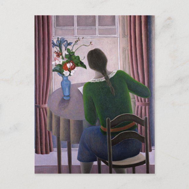 Carte Postale Femme à la fenêtre 1998 (Devant)