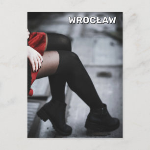 Carte Postale Femme À Wrocław, Pologne