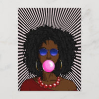 Femme Afro-Américaine Bubble gum Pop art