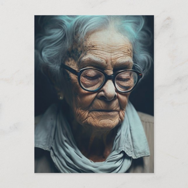 Carte postale femme âgée (Devant)