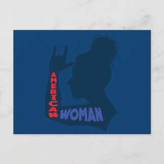 Carte Postale Femme américaine je t'aime