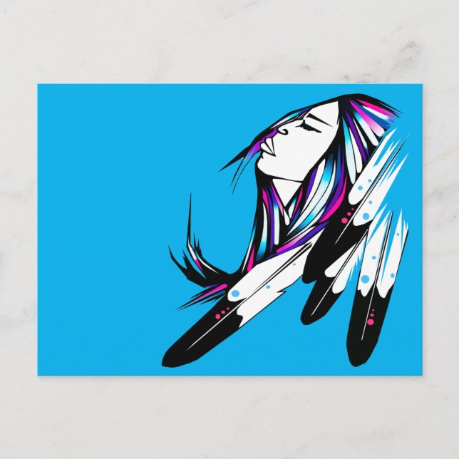 Carte postale Femme amérindienne (Devant)