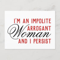 Femme Arrogante Impolite Que Je Persiste