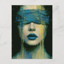 Femme au bandeau bleu