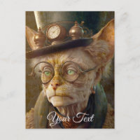 Femme au chat de Steampunk.