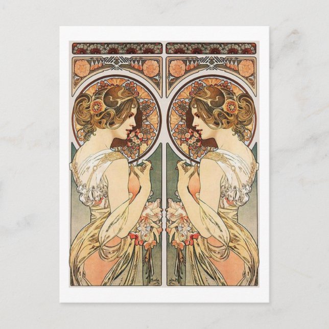 Carte Postale Femme au miroir (Devant)