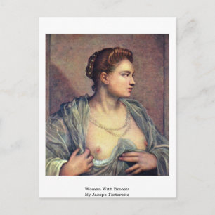 Carte Postale Femme Au Sein De Jacopo Tintoretto