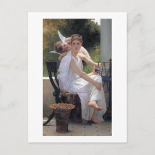 Carte Postale Femme avec Cupidon, Bouguereau