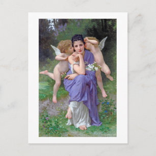 Carte Postale Femme avec Cupidon, Bouguereau