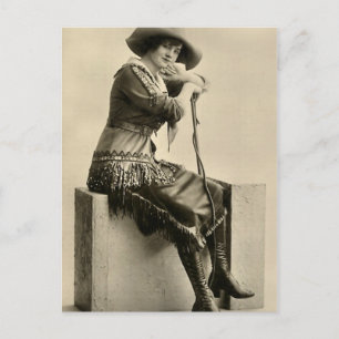 Carte Postale Femme avec frange