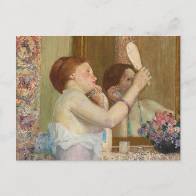 Carte Postale Femme avec miroir | Frederick Carl Frieseke (Devant)
